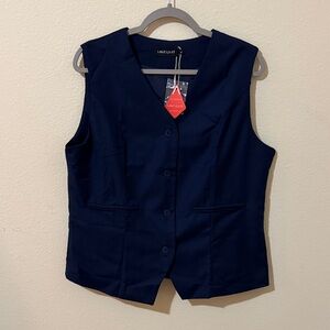 ML003-Classic Navy Button-Up Vest